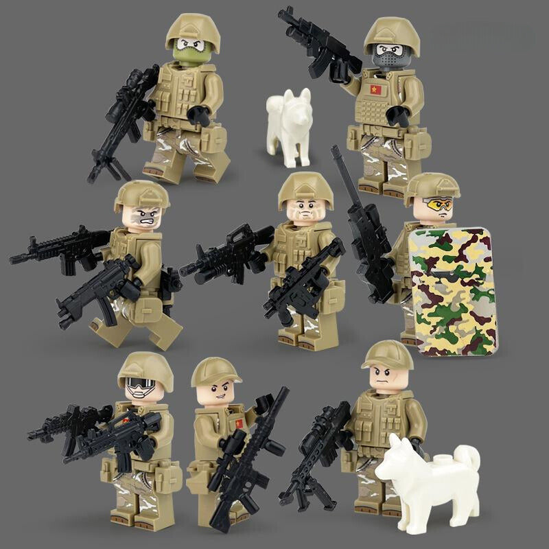 Chinese Army 8 Man Squad - Mil-Blox - Mil-Blox
