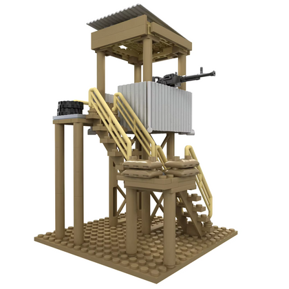 Guard Tower With .50 Cal - Tan - Mil-Blox