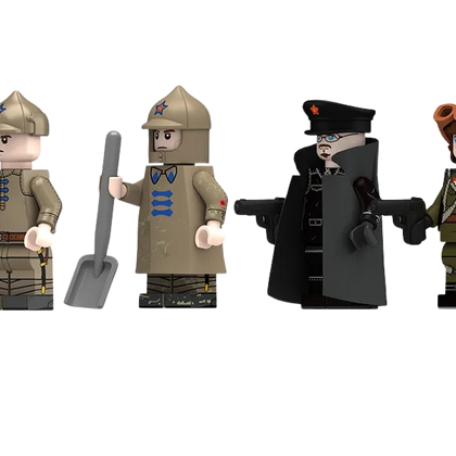 WWII - Russian Mixed Troops - 4 Man Squad - Mil-Blox