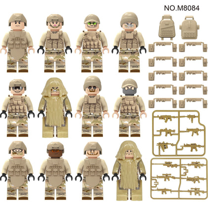 Valor Guard 12 Man Desert Combat Squad - Mil-Blox - Mil-Blox