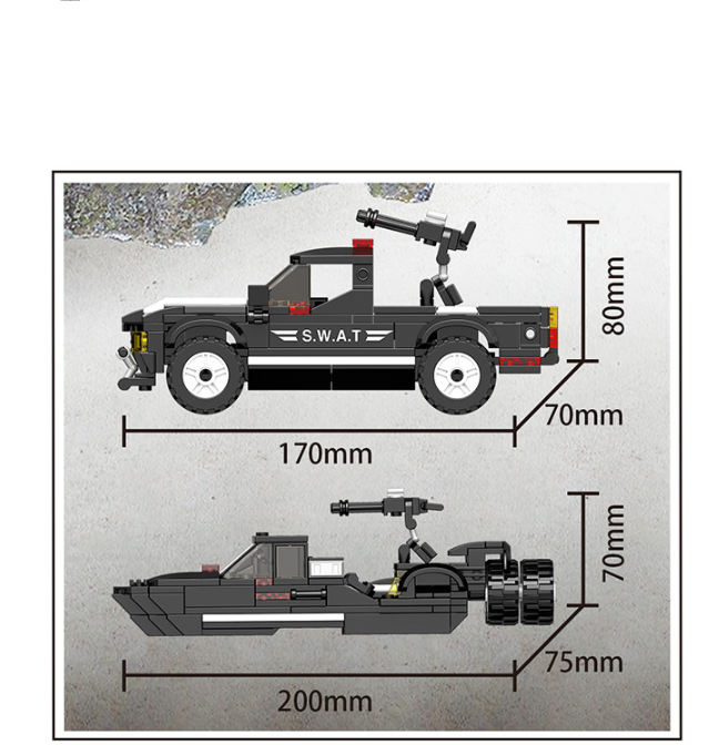 SWAT Rapid Pick Up Truck / Patrol Boat - Mil-Blox - Mil-Blox