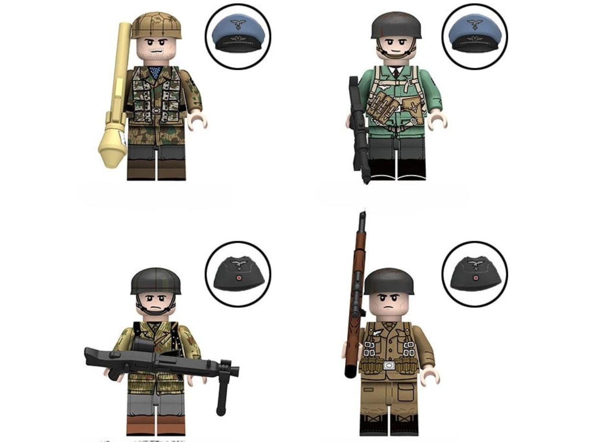 WWII - German Luftwaffe - 4 Man Squad - Mil-Blox