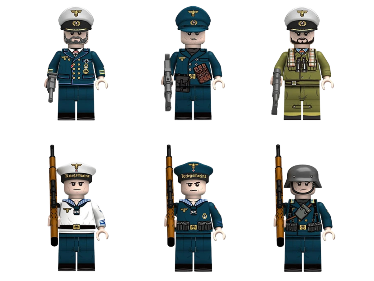 WWII - German Navy - 6 Man Team - Mil-Blox