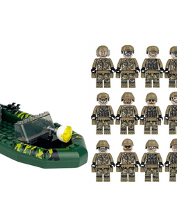 Seal Team With RHIB Landing Boat - Mil-Blox - Mil-Blox