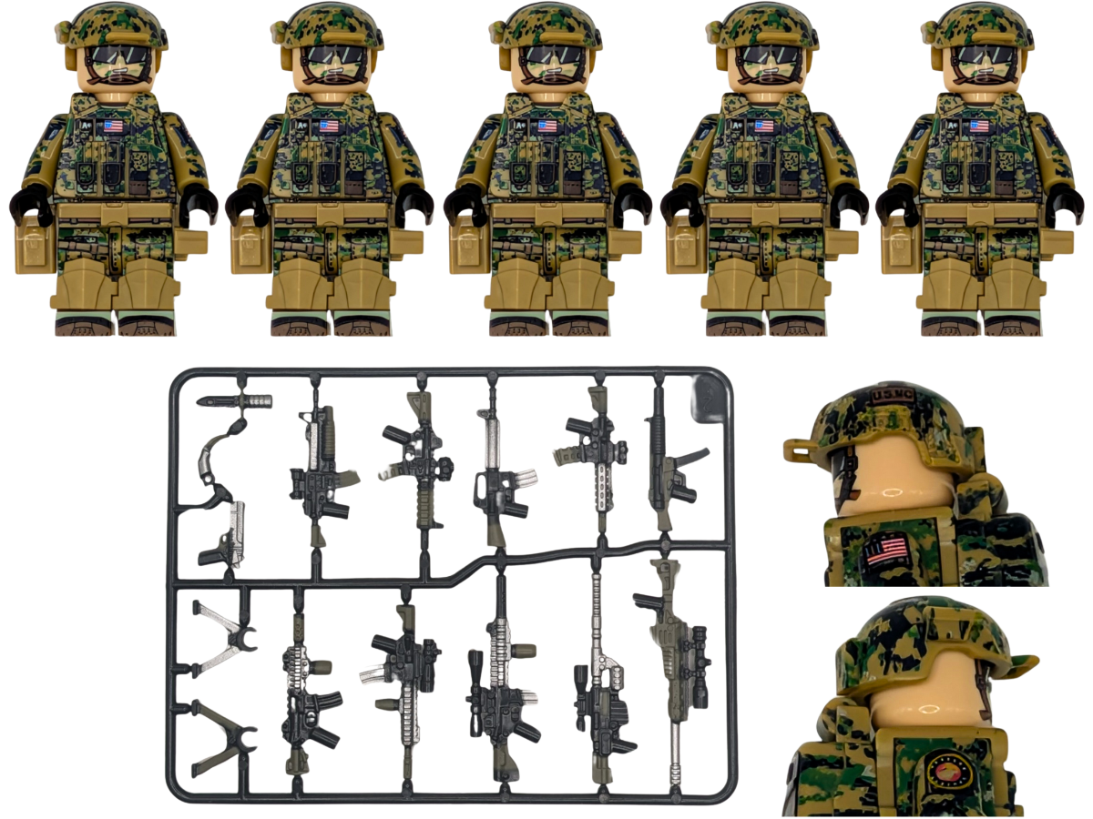 U.S. Marine Woodland Digi Camo 5 Man Squad - Mil-Blox
