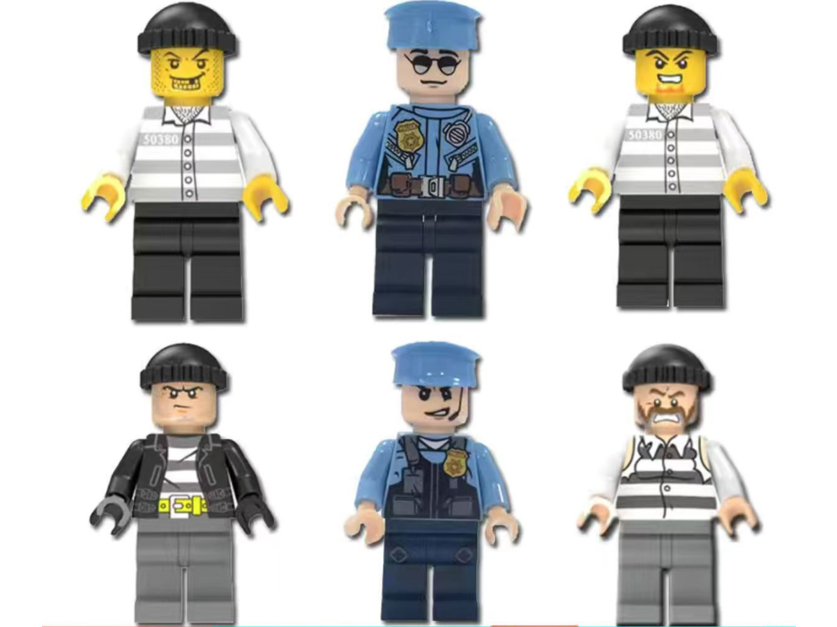 Cops and Robbers Six Man Set - Mil-Blox