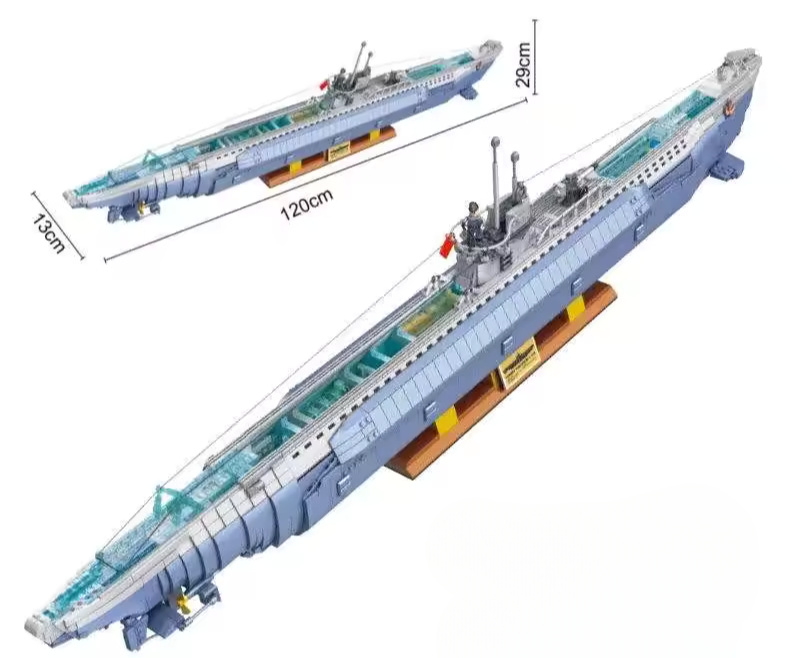 WWII - German Type VIIC U-Boat Submarine - Legendary Series - Mil-Blox - Mil-Blox