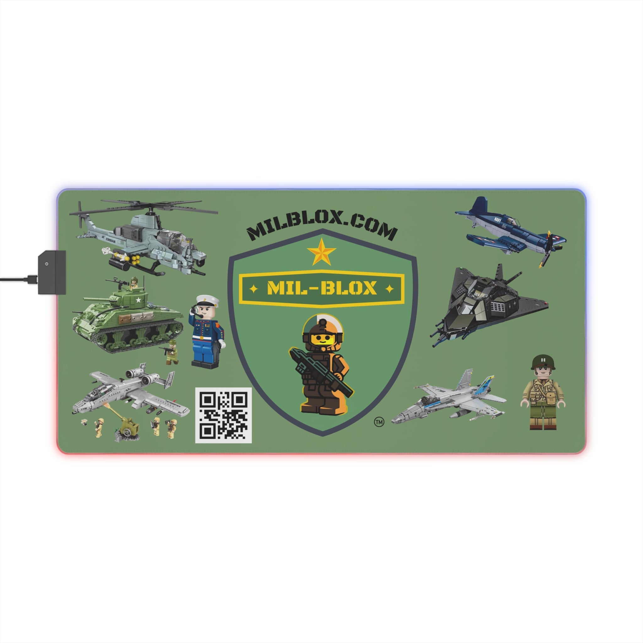Mil-Blox - LED Gaming Mouse Pad - Mil-Blox