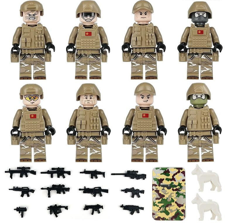 Chinese Army 8 Man Squad - Mil-Blox - Mil-Blox