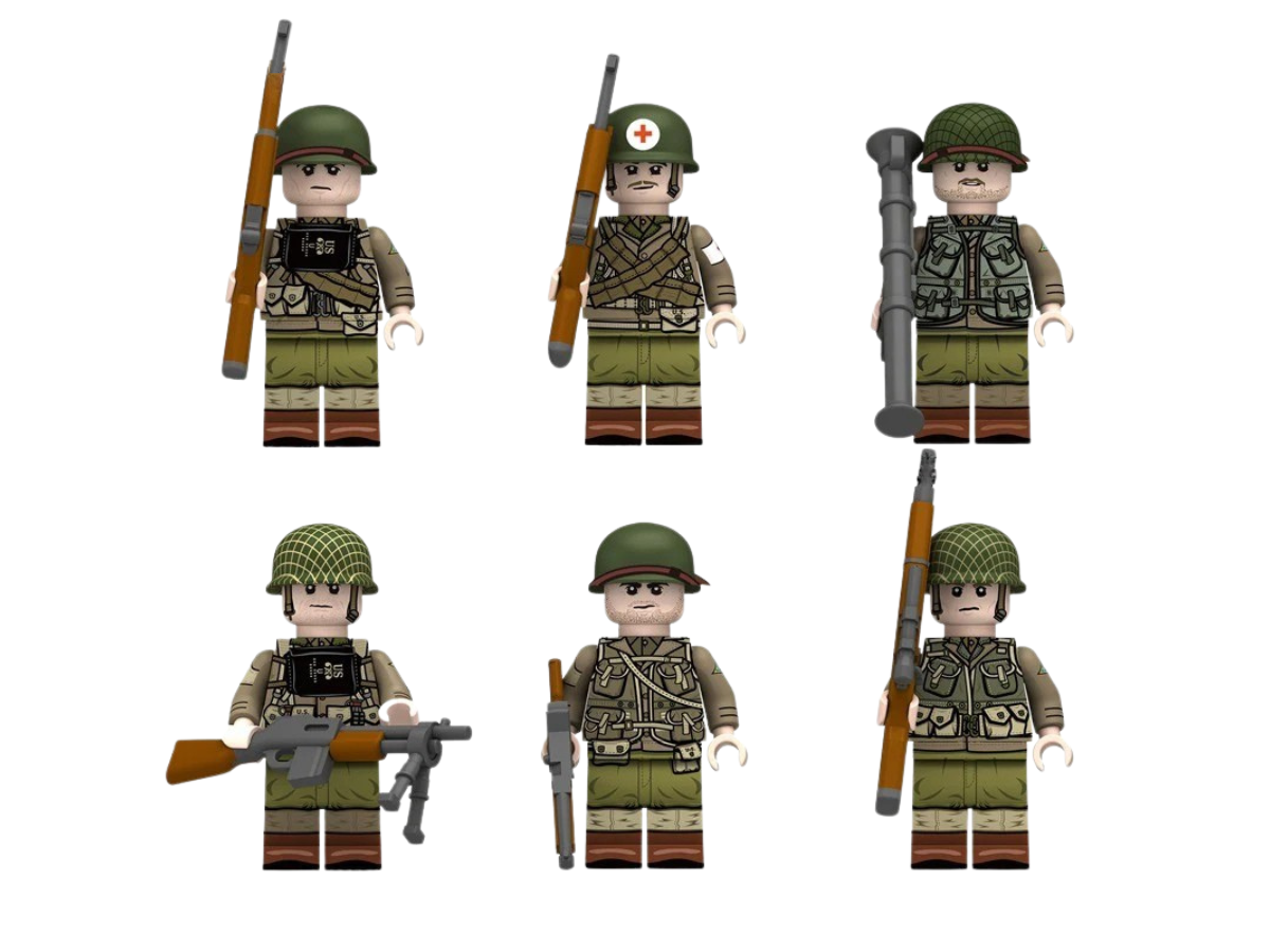 WWII - U.S. Army Ranger - 6 Man Squad - Mil-Blox