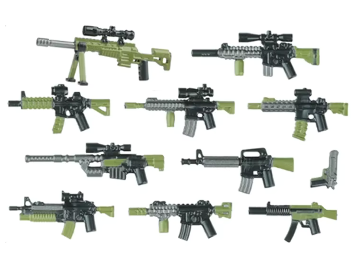 Modern U.S. Weapons Pack - Green and Black - Mil-Blox - Mil-Blox
