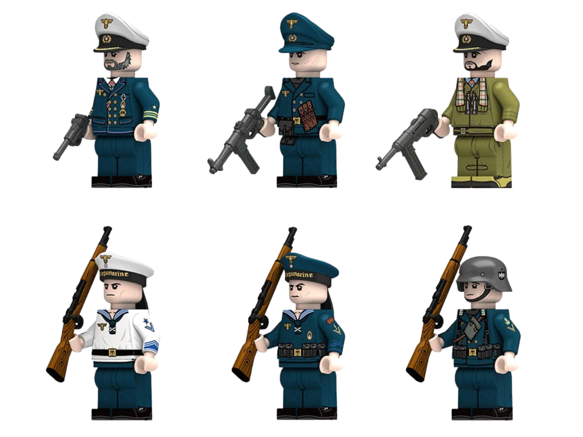 WWII - German Navy - 6 Man Team - Mil-Blox