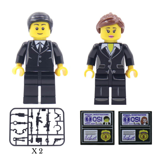OSI Agent Attire Figure - Male and Female Set - Mil-Blox - Mil-Blox