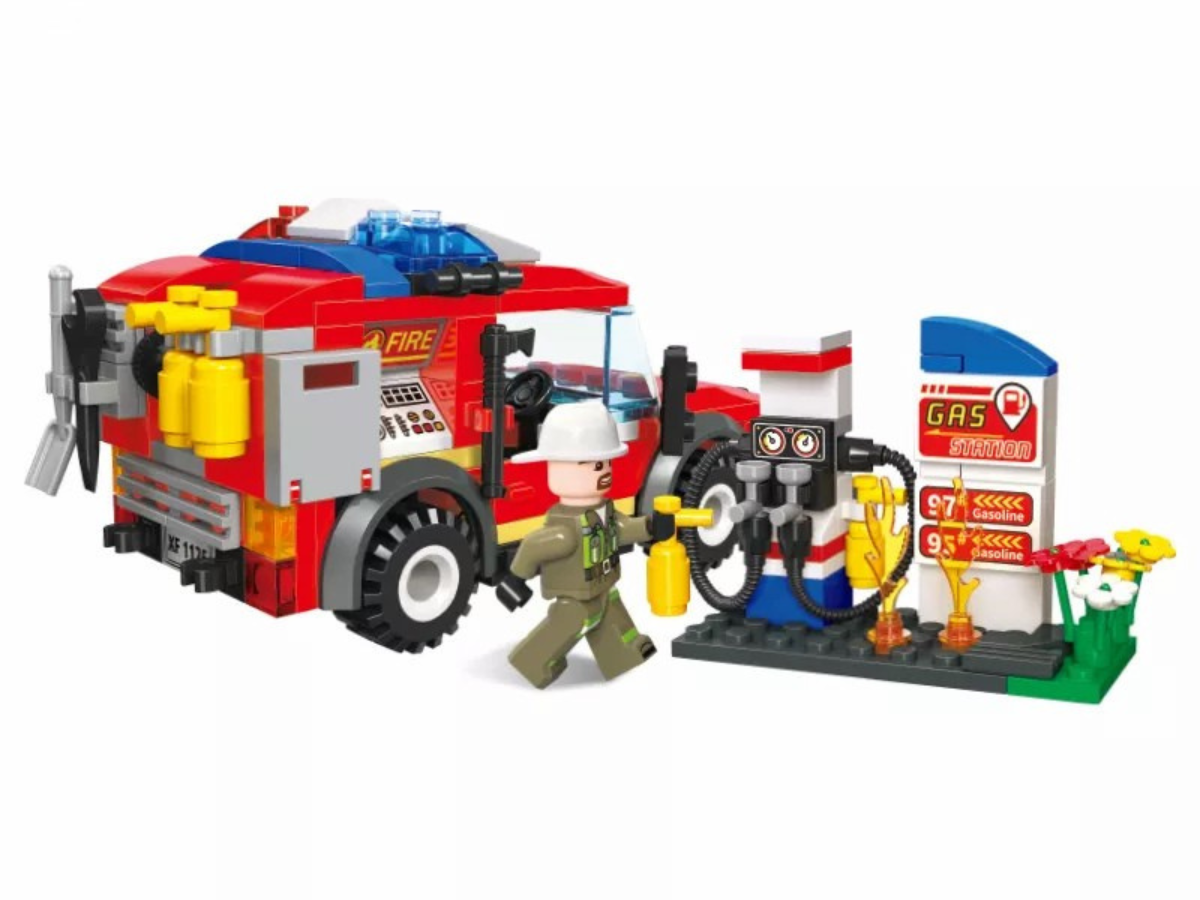 Gas Station Fire and Fire SUV - Mil-Blox
