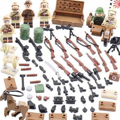 WWII Japanese Heavy Infantry Six Man Squad - Mil-Blox