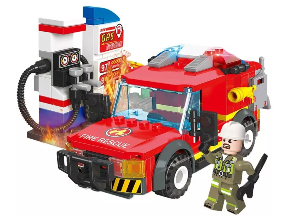 Gas Station Fire and Fire SUV - Mil-Blox