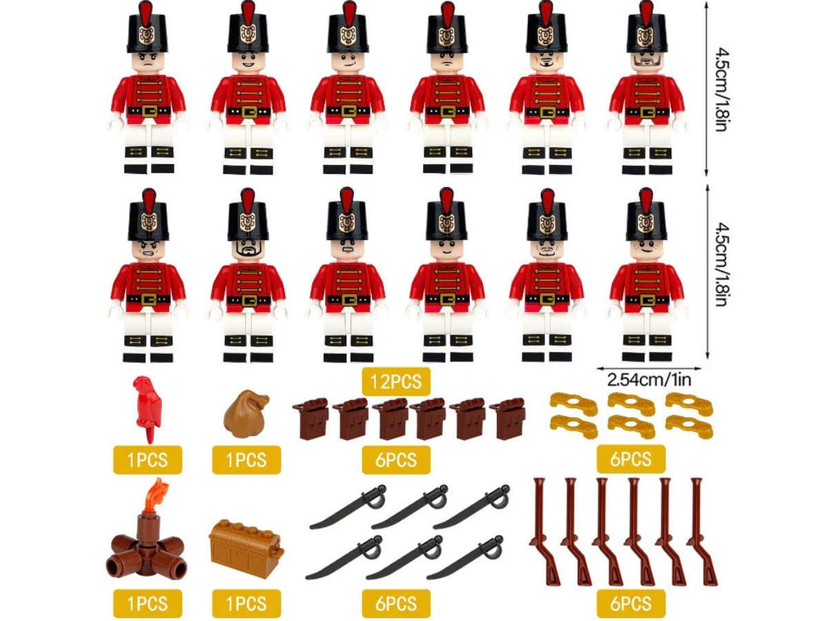 War of 1812 - Napoleonic - British Royal Guard - 12 Man Squad - Mil-Blox
