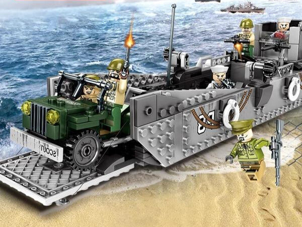 WWII - LCM3 Landing Boat With Jeep - Mil-Blox - Mil-Blox