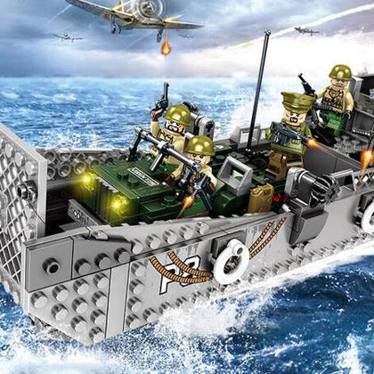 WWII - LCM3 Landing Boat With Jeep - Mil-Blox - Mil-Blox