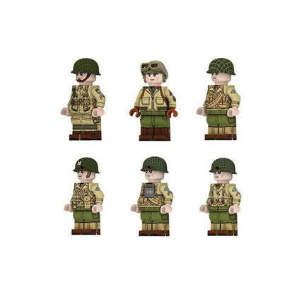 WWII - U.S. Army Set - 6 Man Squad - Mil-Blox - Mil-Blox