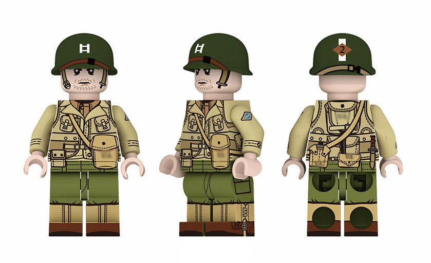 WWII - U.S. Army Set - 6 Man Squad - Mil-Blox - Mil-Blox