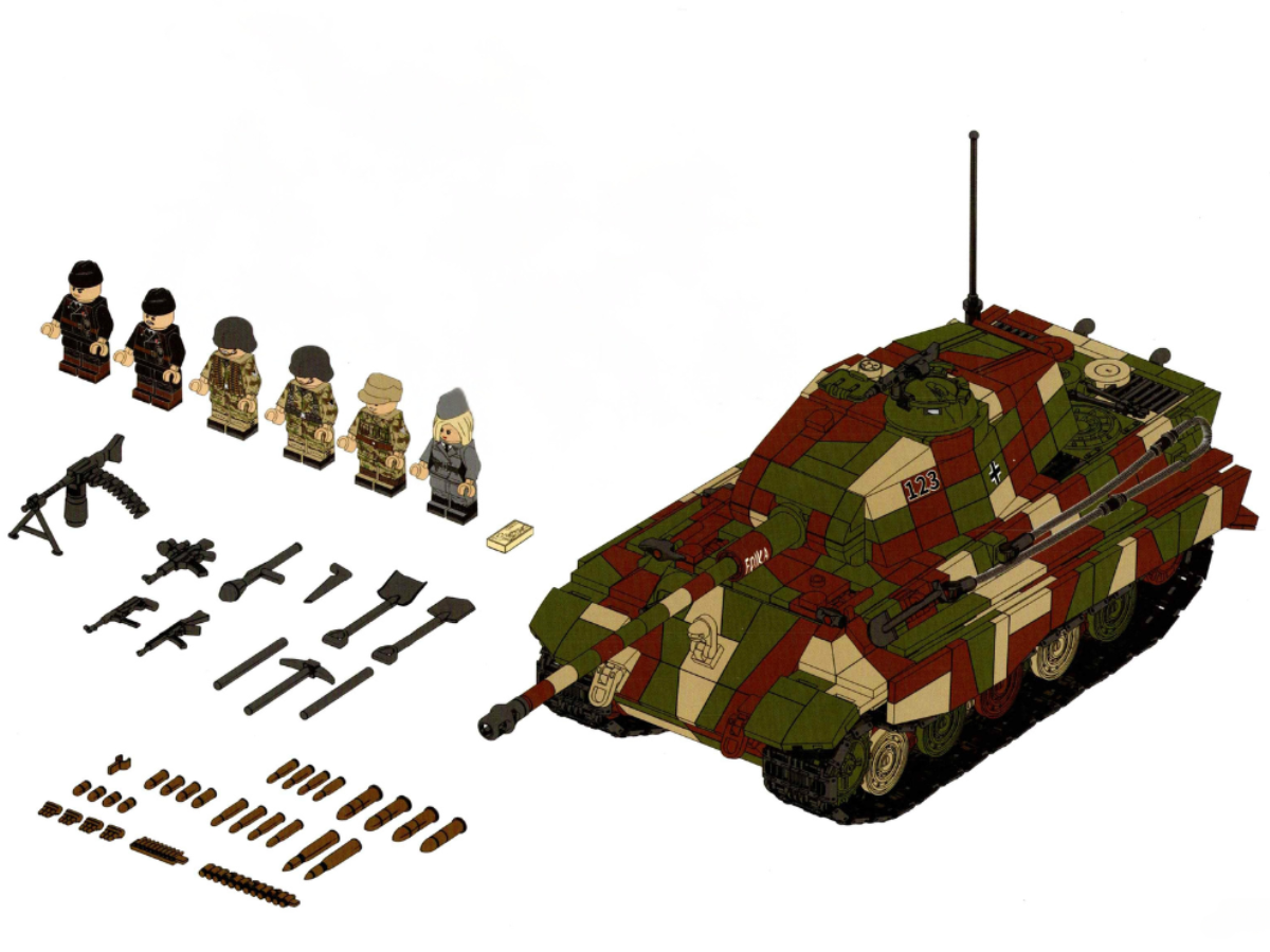 LIMITED EDITION - WWII - German Tiger II Tank - Mil-Blox