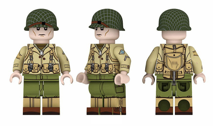 WWII - U.S. Army Set - 6 Man Squad - Mil-Blox - Mil-Blox