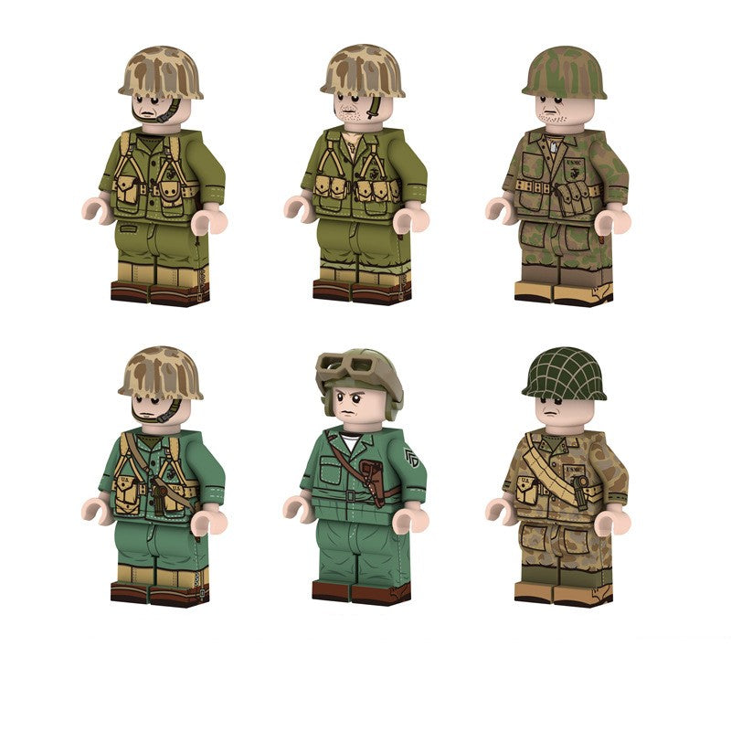 WWII - U.S. Marine Corps - 6 Man Squad - Mil-Blox - Mil-Blox