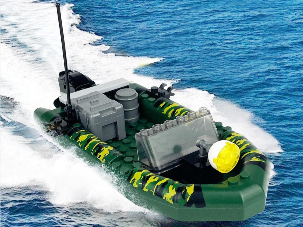 Seal Team With RHIB Landing Boat - Mil-Blox - Mil-Blox