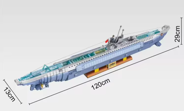 WWII - German Type VIIC U-Boat Submarine - Legendary Series - Mil-Blox - Mil-Blox