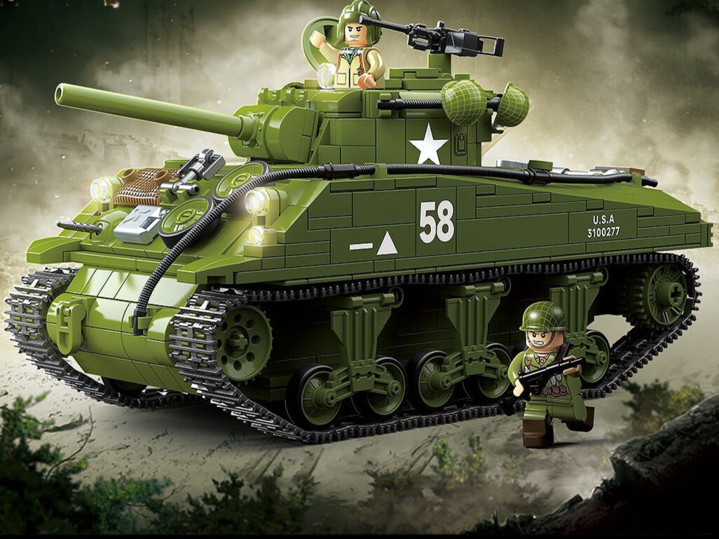 WWII - U.S. M4A3 Sherman Tank - Mil-Blox - Mil-Blox