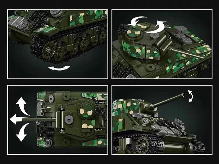 WWII - Remote Controlled U.S. M-4 Sherman Tank - Mil-Blox - Mil-Blox