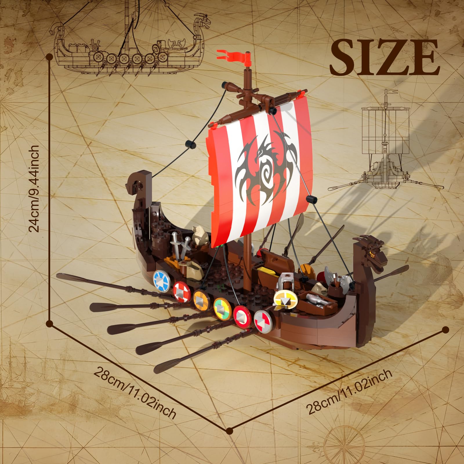 Viking Longship - Mil-Blox