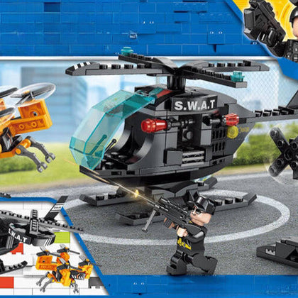 Police Swat Helicopter and Drone - Mil-Blox