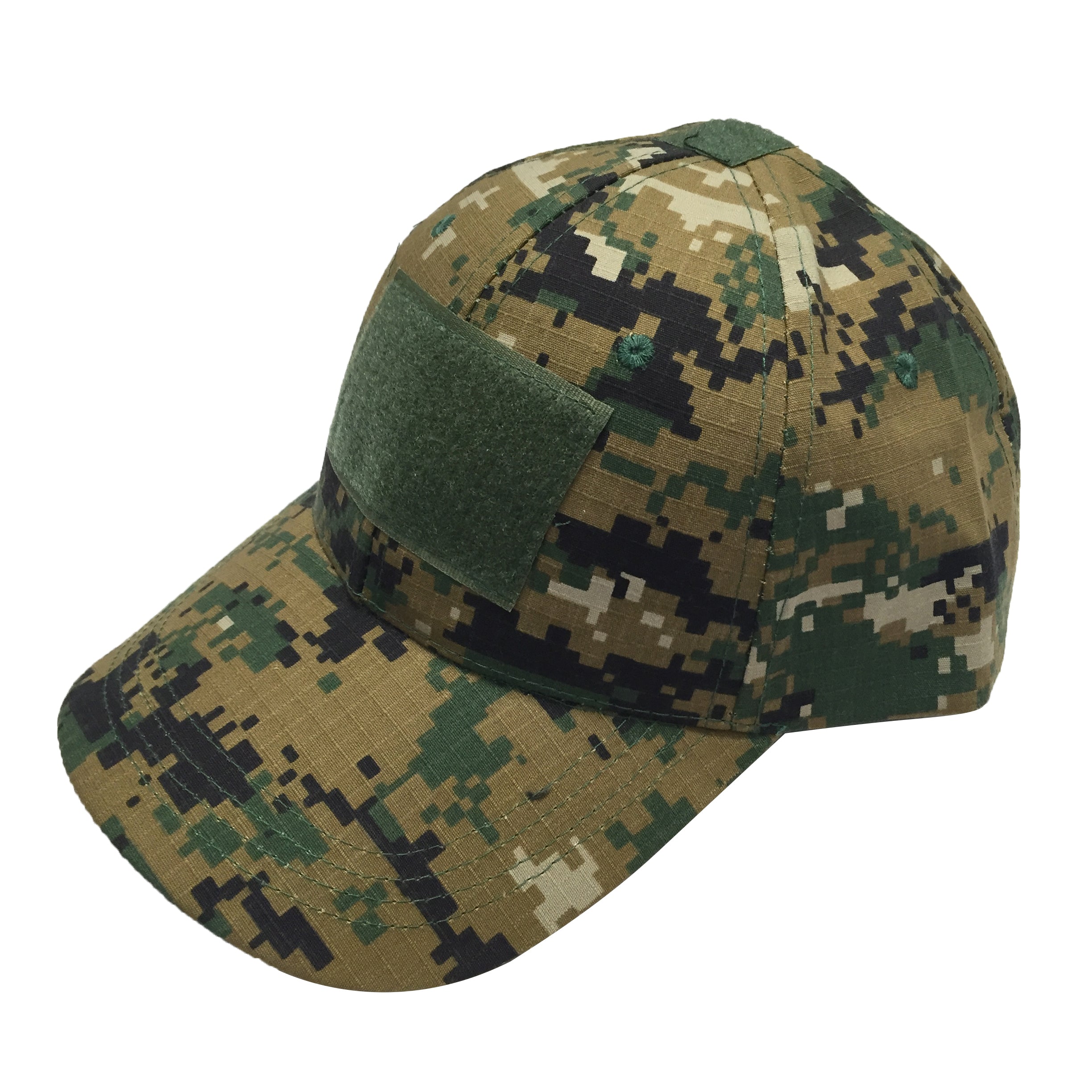 Velcro Tactical Hat - Woodland Digital Camo