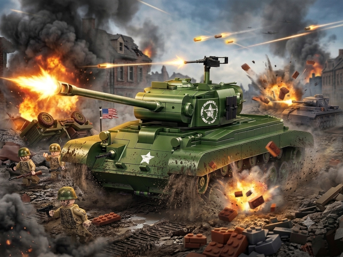 WWII - M26 Pershing Tank - Legendary Series - Mil-Blox