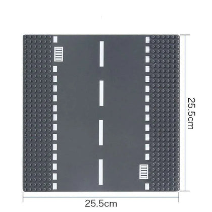 32x32 Straight Road Base Plate - Mil-Blox