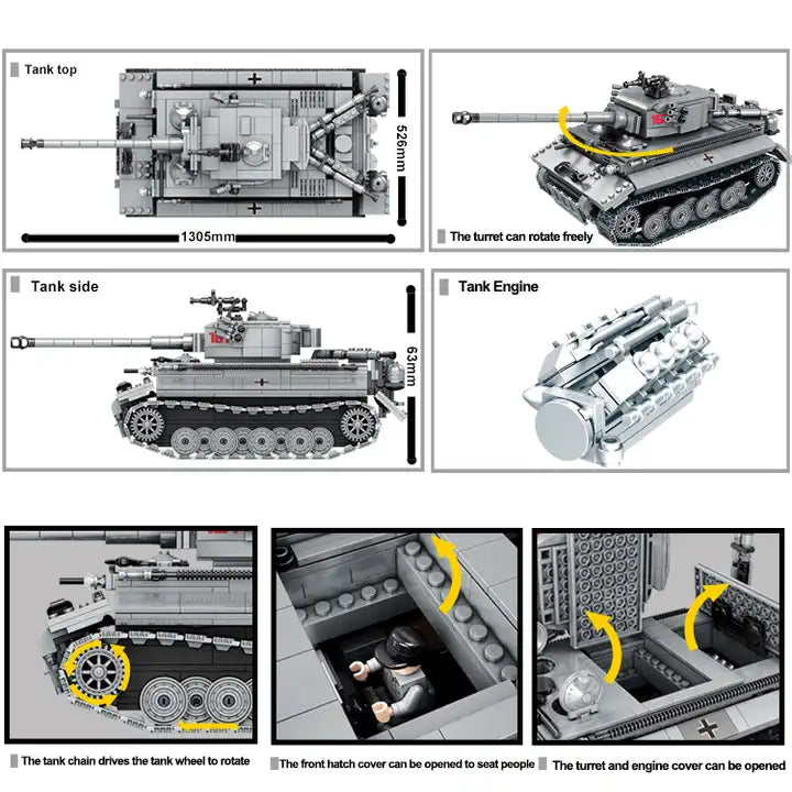 WWII - German Tiger 1 Tank - Mil-Blox - Mil-Blox