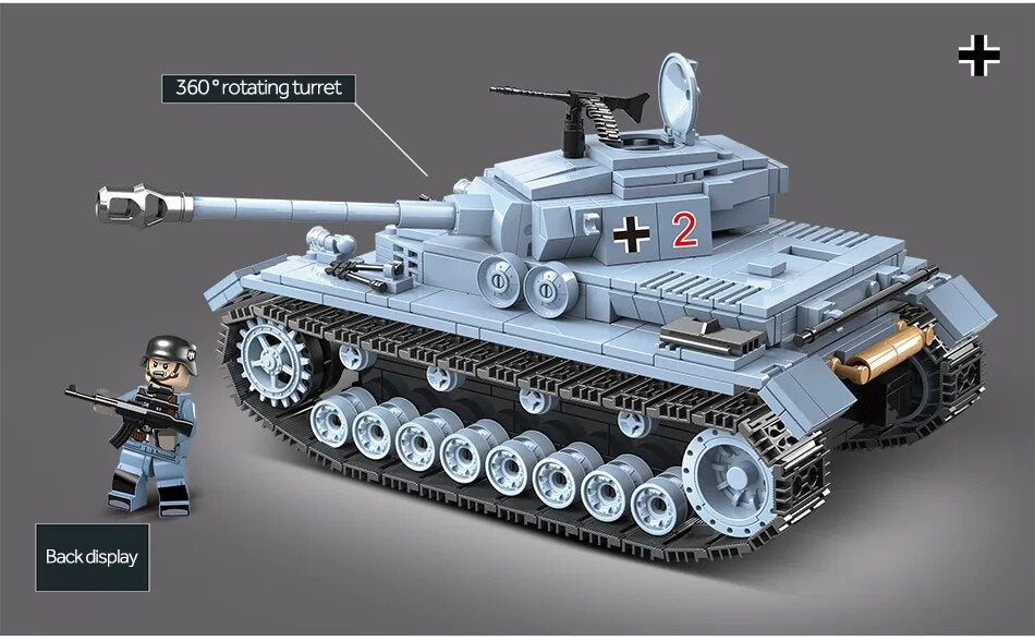 WWII - German Panzerkampfwagen IV Tank - Mil-Blox - Mil-Blox