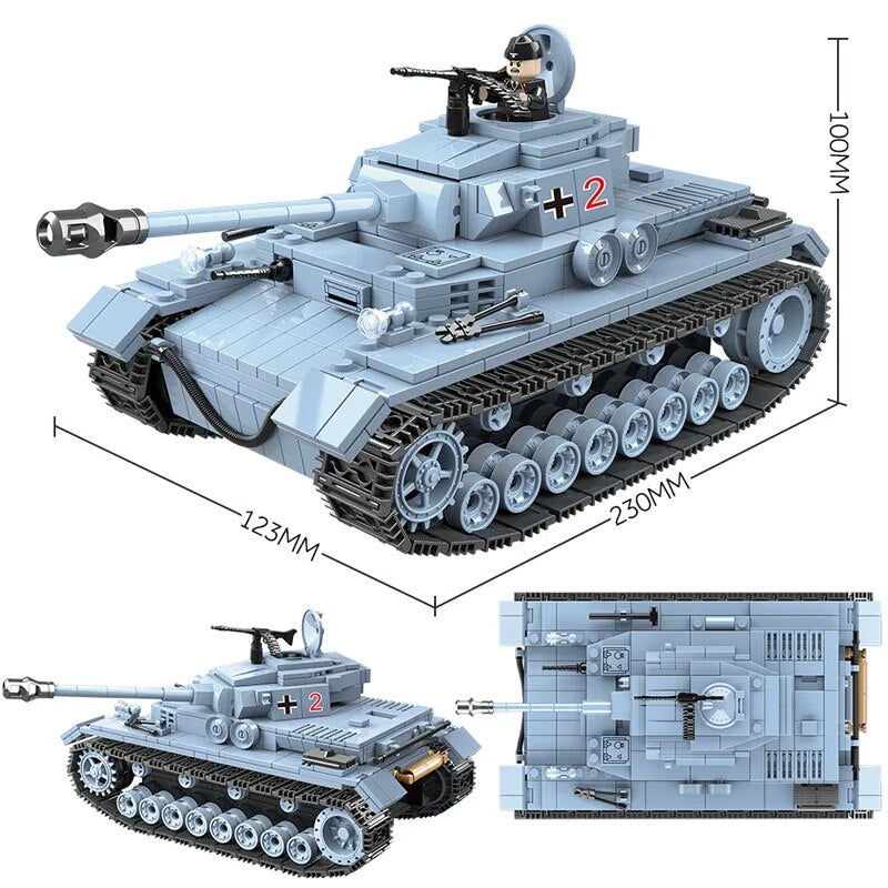 WWII - German Panzerkampfwagen IV Tank - Mil-Blox - Mil-Blox