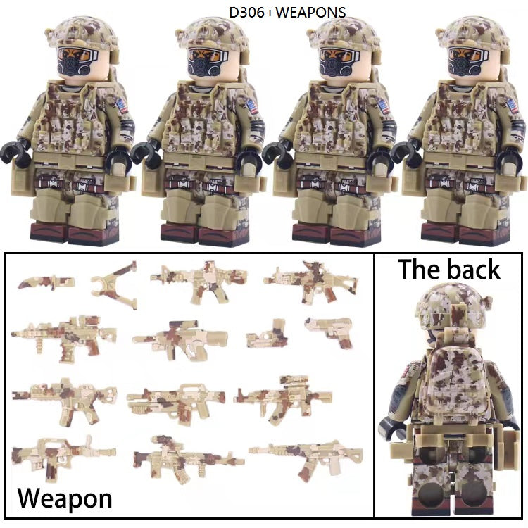 Marine Recon Desert Fire Team - Elite 4-Man Tactical Team - Mil-Blox - Mil-Blox