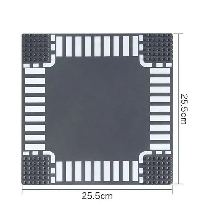 32x32 Cross Road Base Plate - Mil-Blox