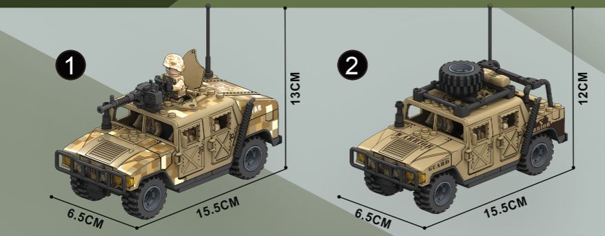 Desert Humvee - Mil-Blox - Mil-Blox
