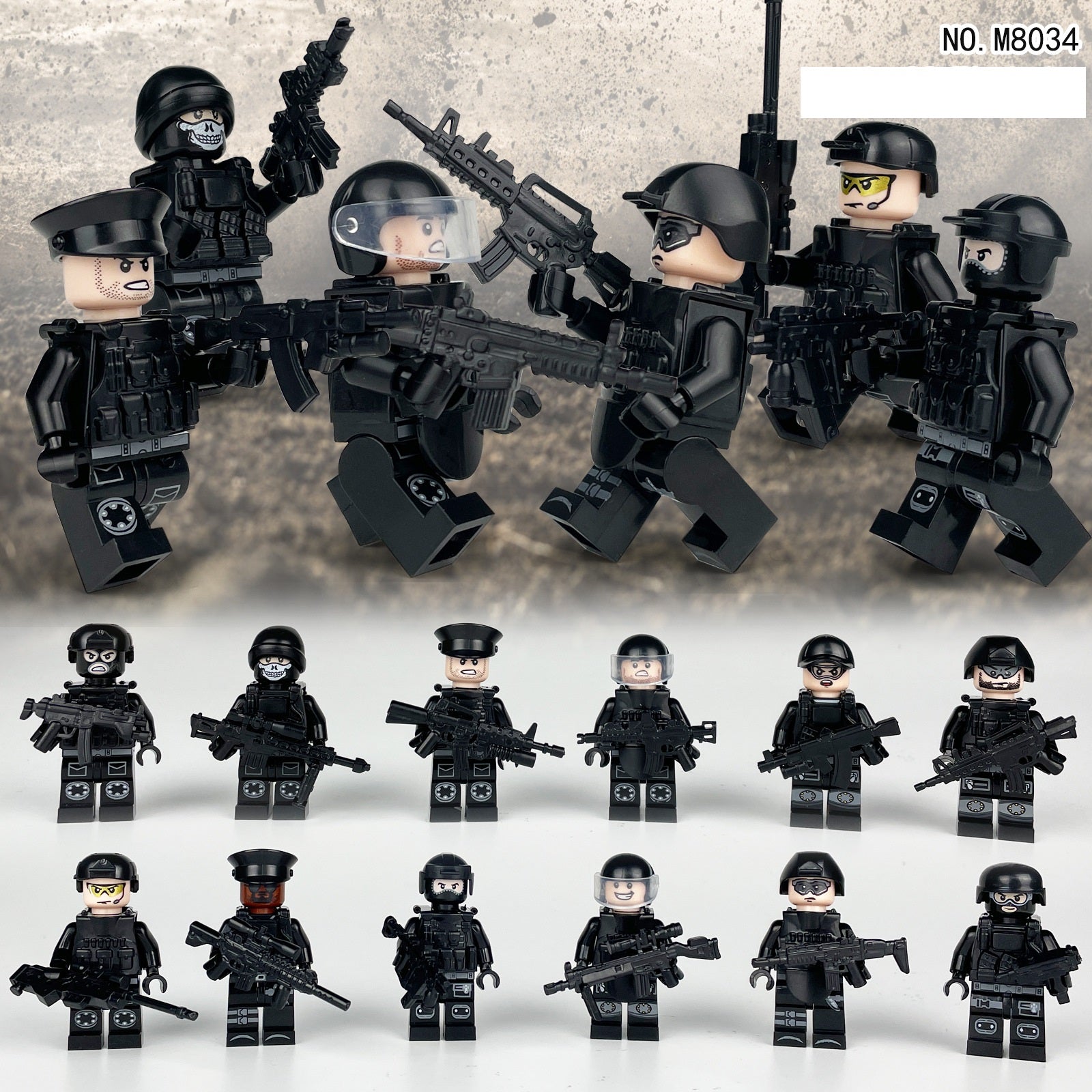 Valor Guard SWAT - Elite Special Tactics - 12 Man Team - Mil-Blox - Mil-Blox