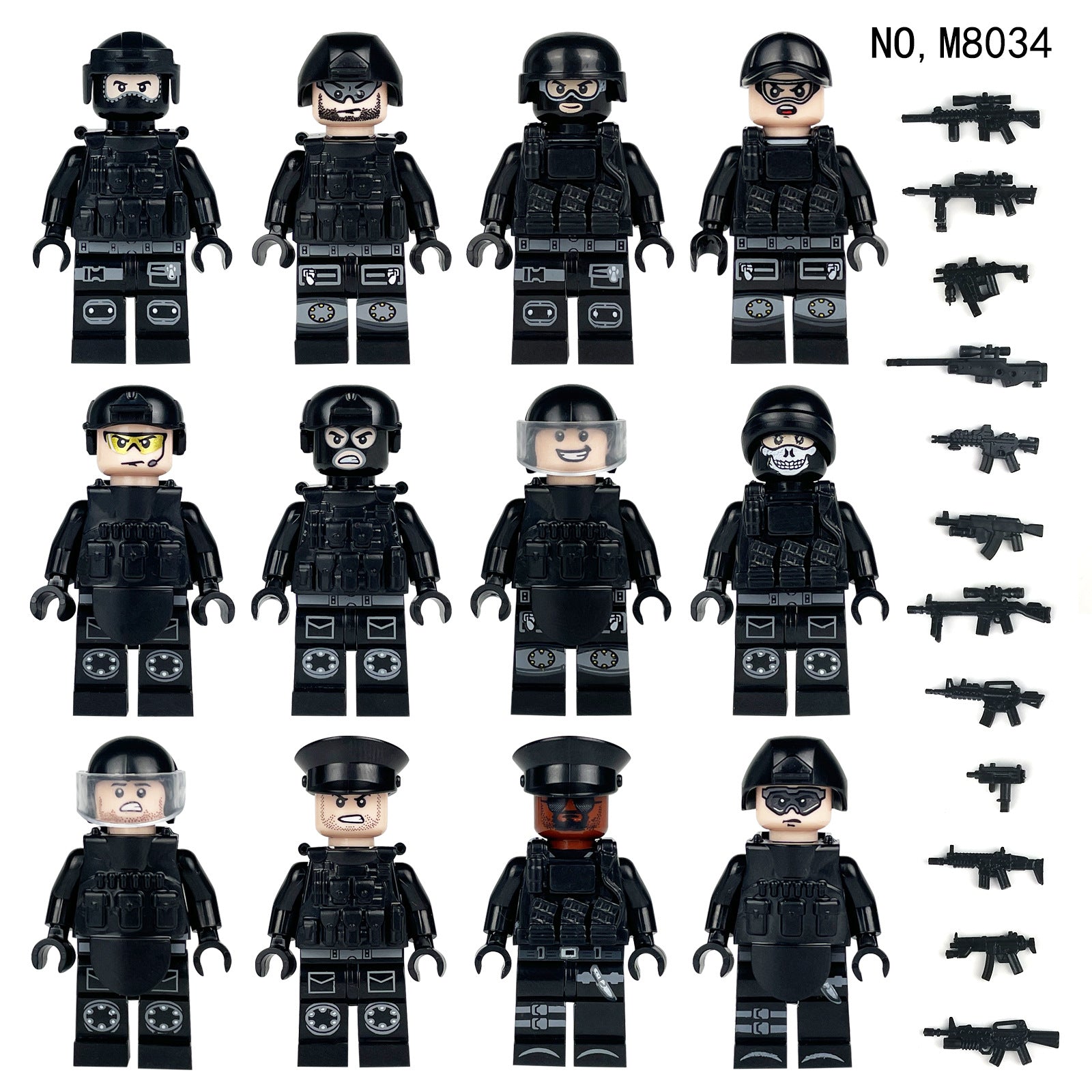 Valor Guard SWAT - Elite Special Tactics - 12 Man Team - Mil-Blox - Mil-Blox