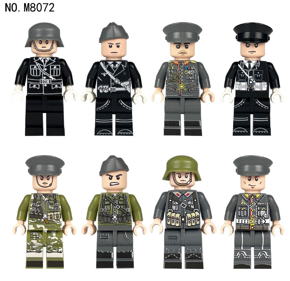 WWII - German Army - 8 Man Mixed Squad - Mil-Blox - Mil-Blox