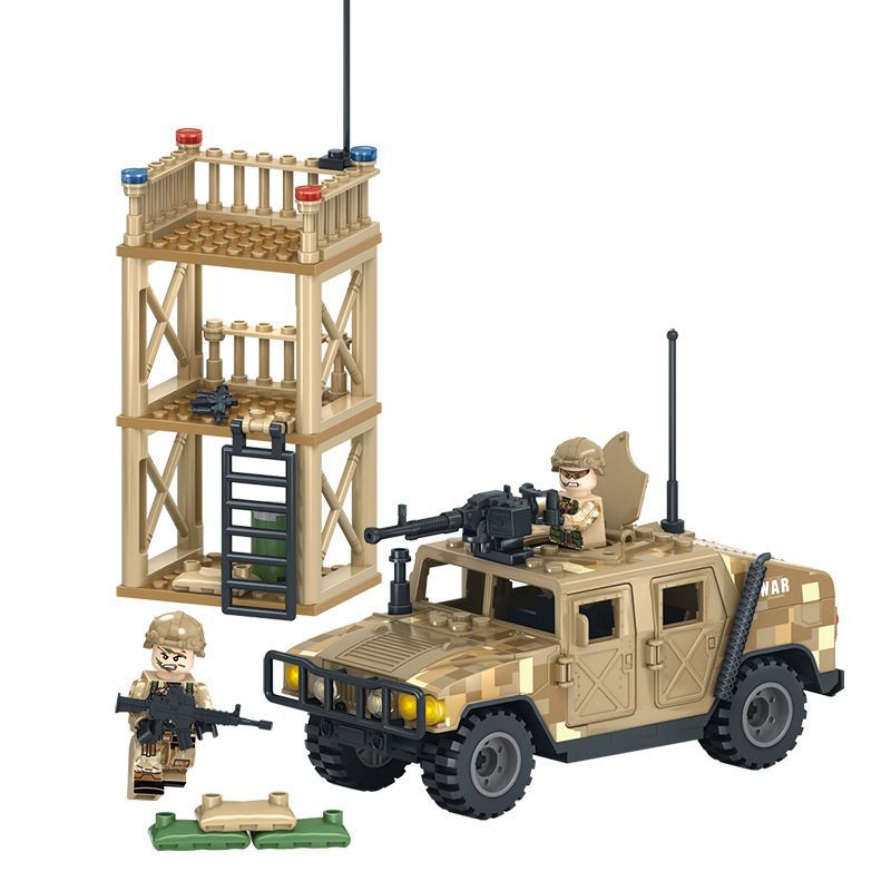 Desert Outpost and Humvee - Mil-Blox - Mil-Blox