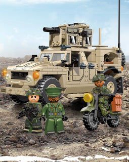 MRAP (Mine-Resistant Ambush Protected) Vehicle With Motorcycle - Mil-Blox