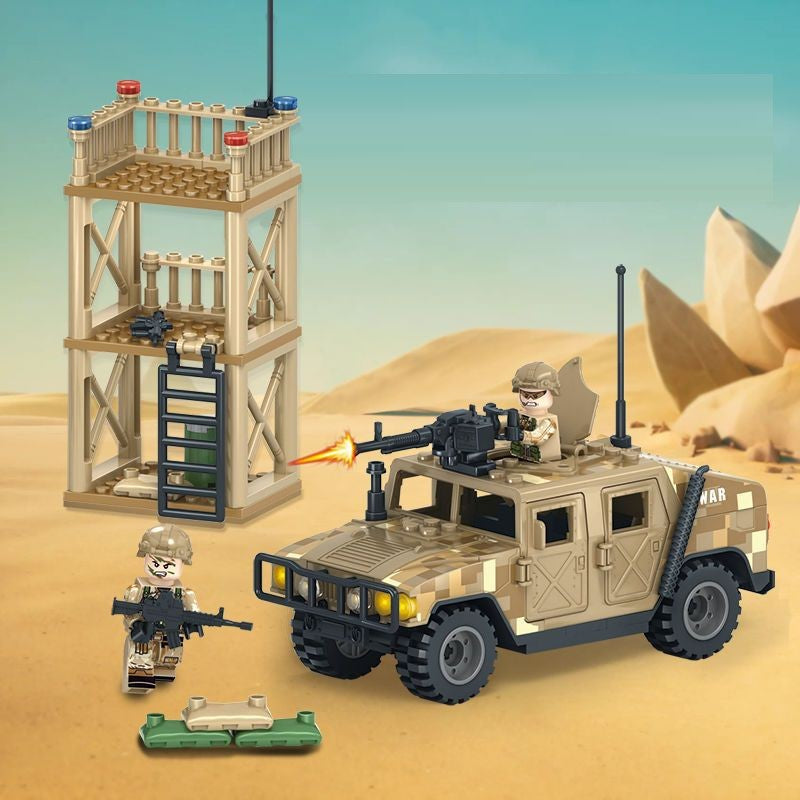 Desert Outpost and Humvee - Mil-Blox - Mil-Blox