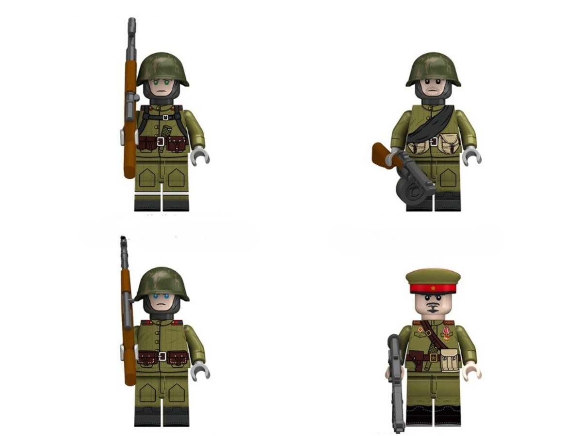 WWII - Russian - 4 Man Squad - Mil-Blox